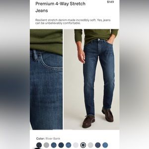 Bonobos Men’s Premium Stretch Jeans 34 W 34 L